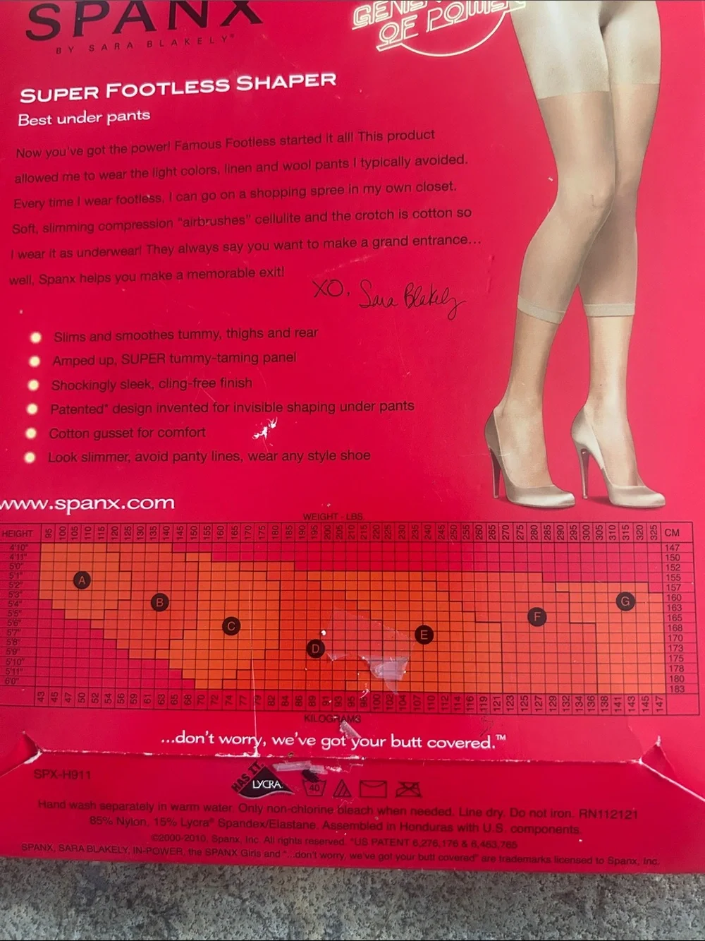 SPANX Super Nude Footless Shaper Tummy Control Size E